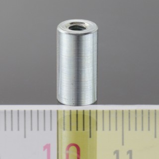 Magnet oală cilindru diam. 6 x înălțime 11,5 mm cu filet interior M3, înălțime filet 7 mm