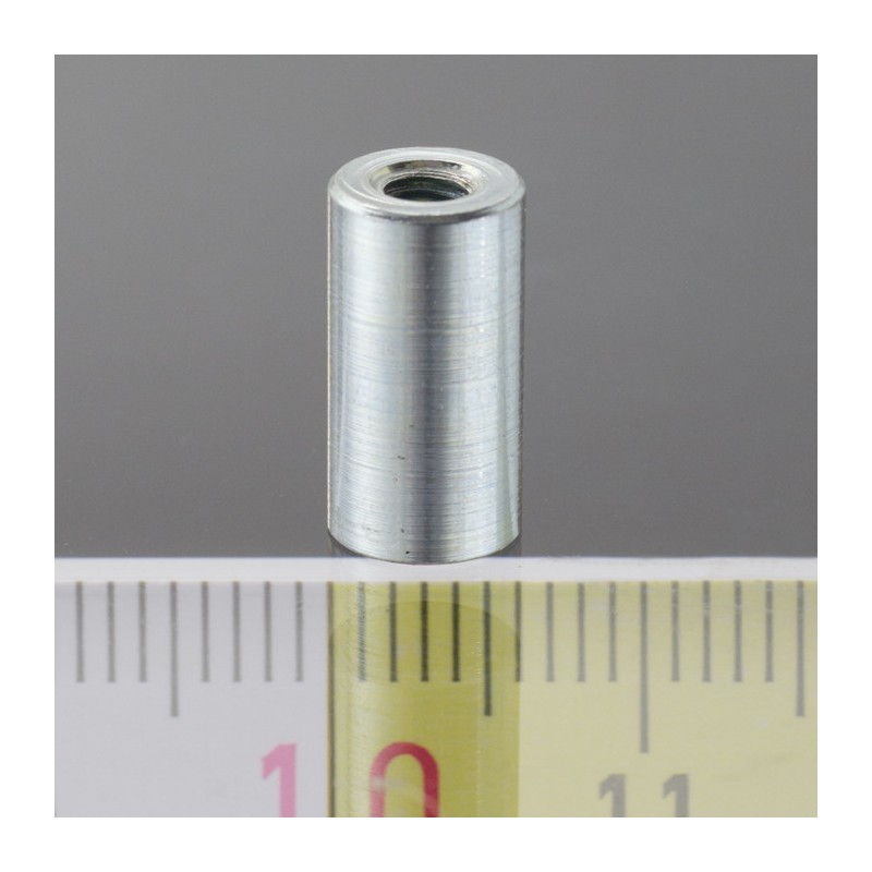 Magnet oală cilindru diam. 6 x înălțime 11,5 mm cu filet interior M3, înălțime filet 7 mm