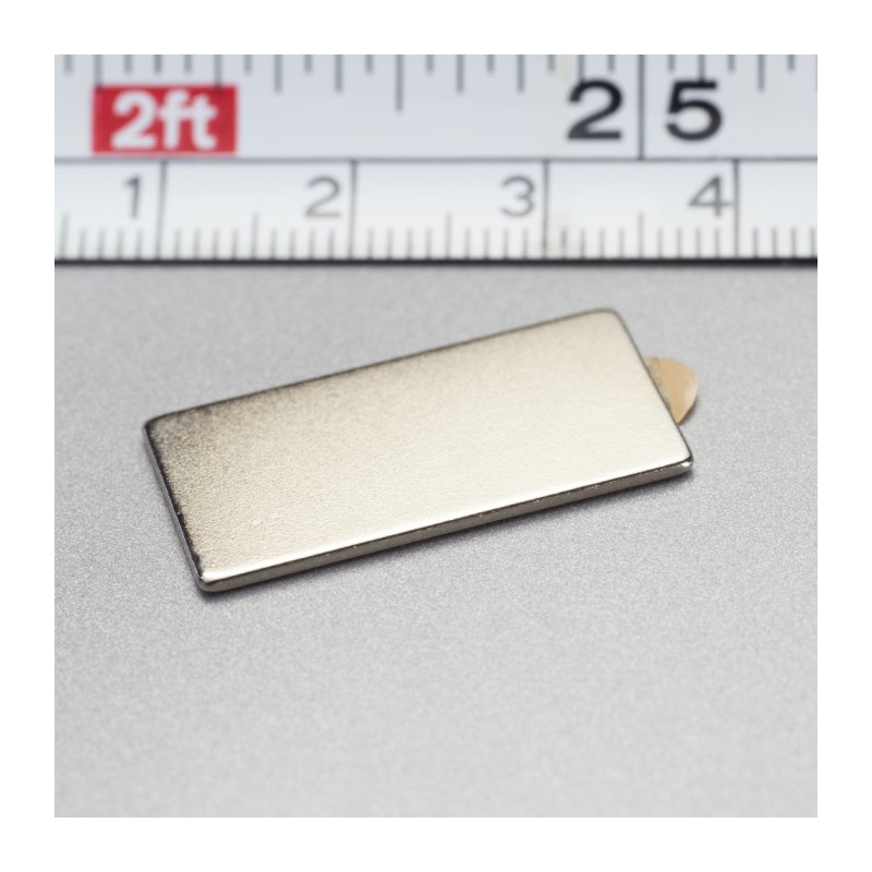 Magnet neodim cu autoadeziv 3M, 25x12x1 mm, grosime autocolantă 0,06 mm
