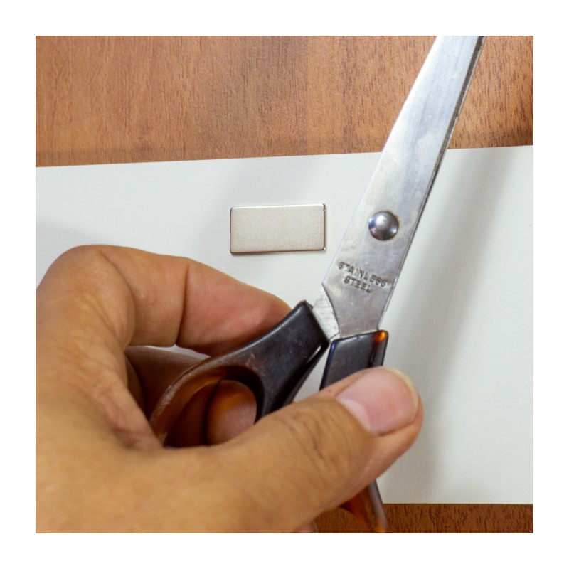 Magnet neodim cu autoadeziv 3M, 25x12x1 mm, grosime autocolantă 0,06 mm