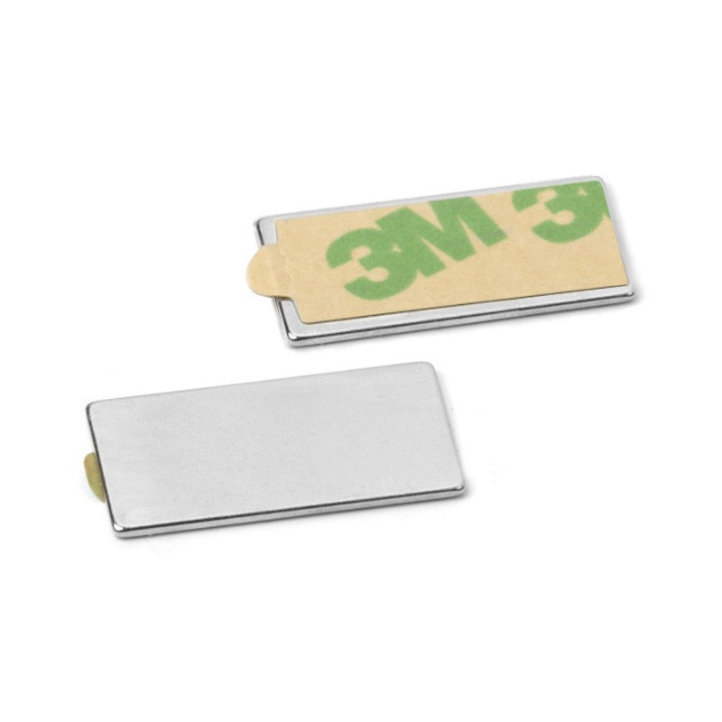 Magnet neodim cu autoadeziv 25x12x1 N 80 °C - set 2 buc, VMM4-N35