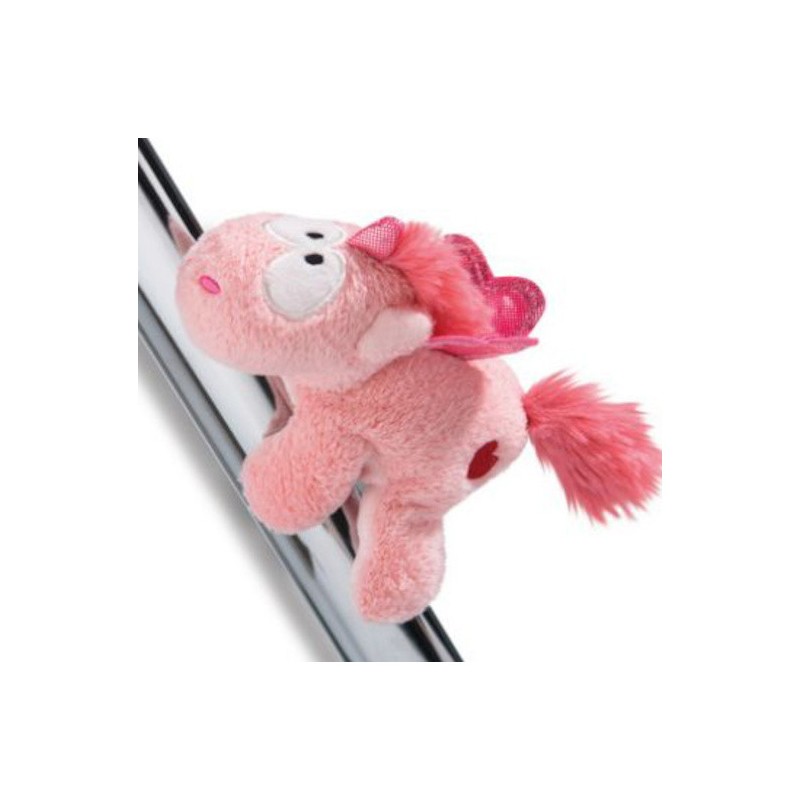 Magnet de pluș „unicorn trandafiriu” – 4 x magnet cusut
