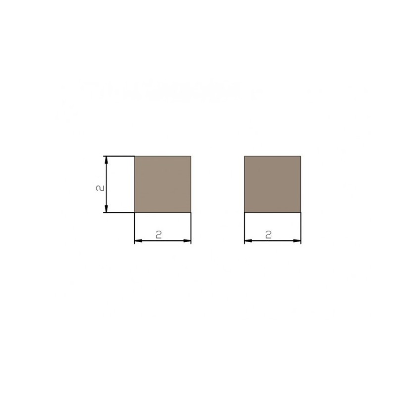 Magnet neodim bloc 2x2x2 N 80° C, VMM7-N42