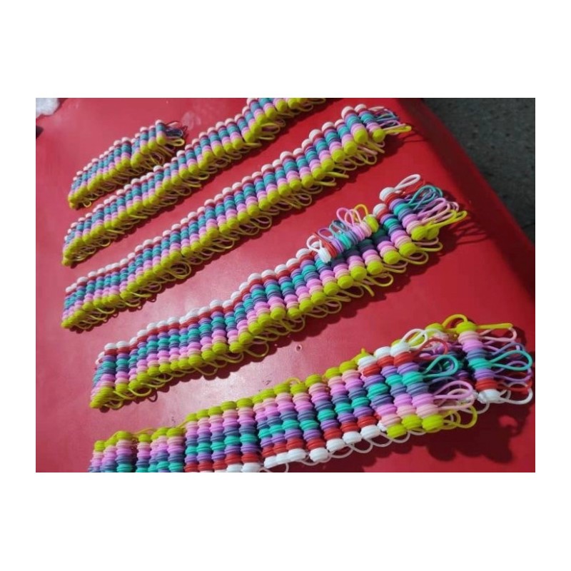 Inele magnetice de strângere, siliconate, pentru utilizare repetată, multicolore, 8 buc.