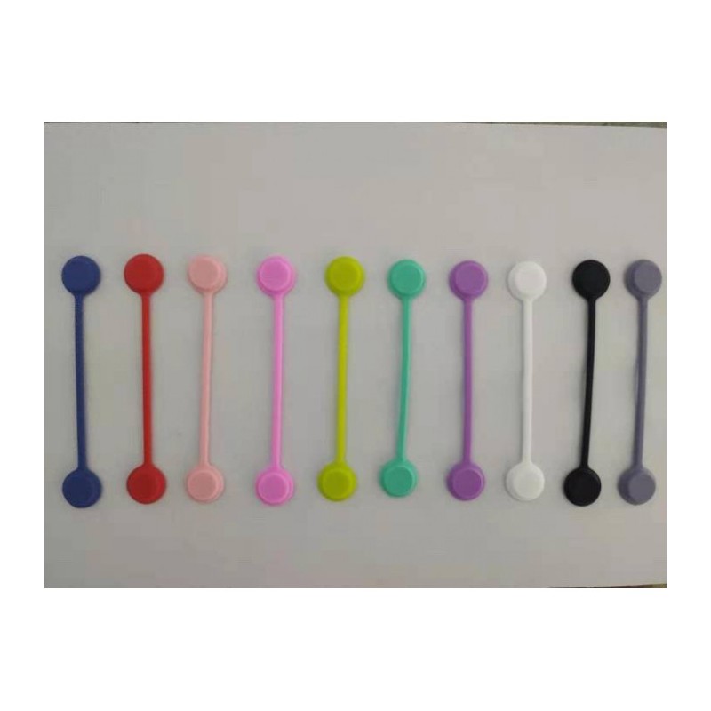 Inele magnetice de strângere, siliconate, pentru utilizare repetată, multicolore, 8 buc.