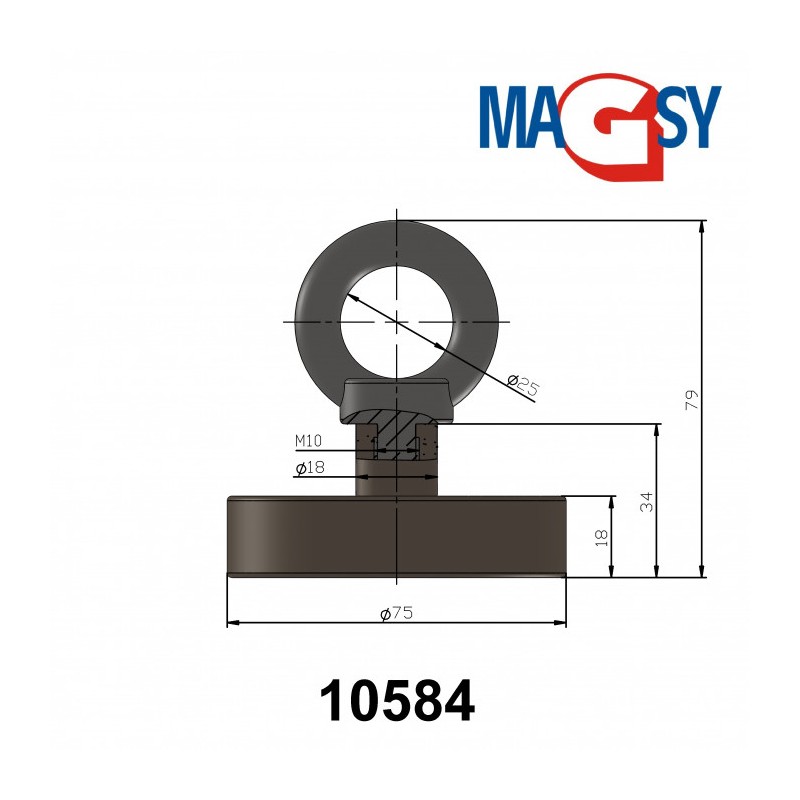 Fishing magnet 290Kg