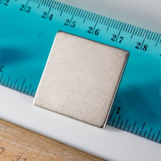 Magnet neodim bloc 30x30x2 N 80 °C, VMM10-N50