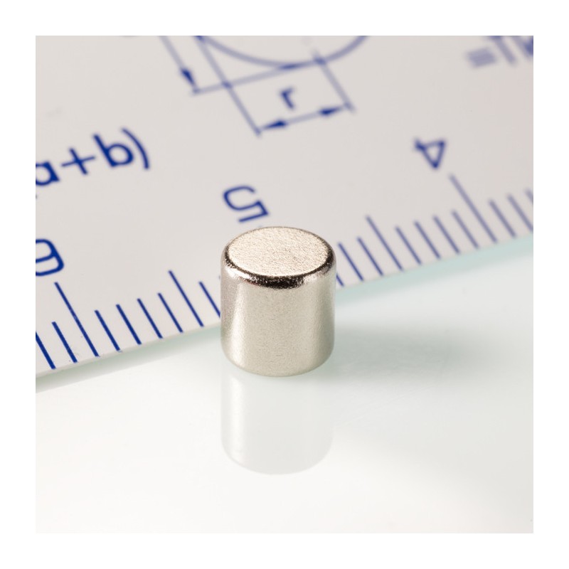 Magnet neodim cilindru cu diam.4,95x5 N 80 °C, VMM4-N35