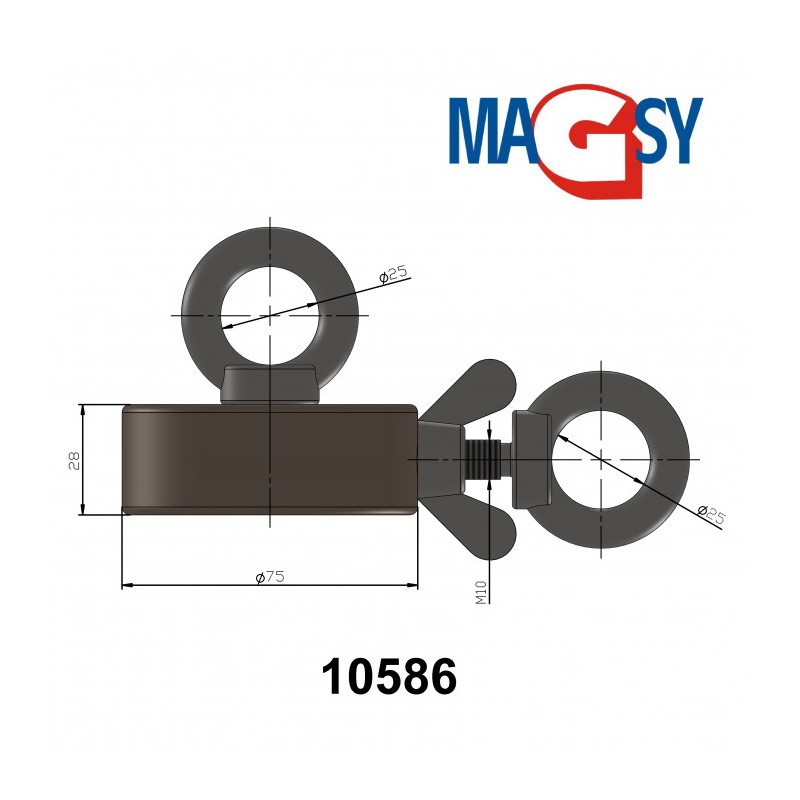 Fishing magnet 2x310Kg