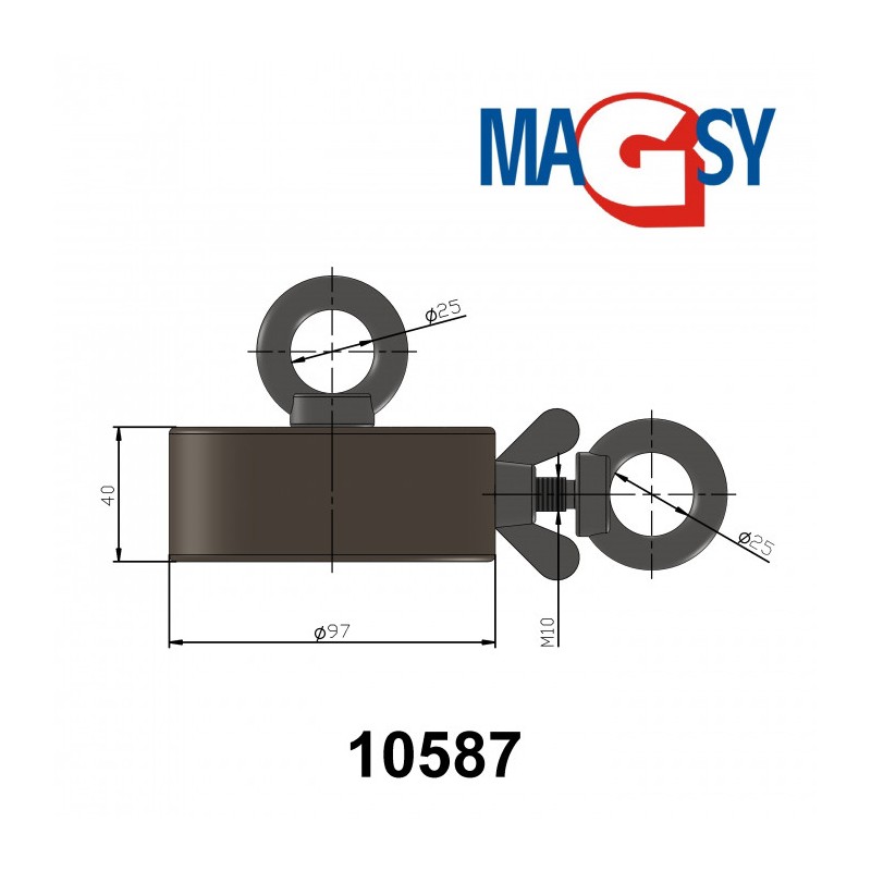 Fishing magnet 2x500Kg