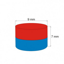 Magnet neodim cilindru cu diam.9x7 N 80 °C, VMM7-N42