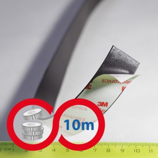 Bandă magnetică cu autoadeziv puternic 25x1,6 mm - lungime 10 m