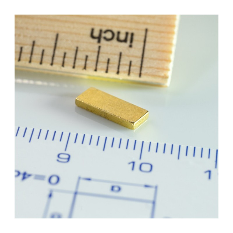 Magnet neodim bloc 10x4x1,2 Au 80 °C, VMM10-N50