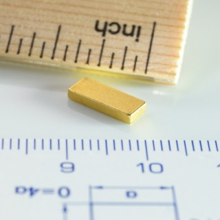 Magnet neodim bloc 10x4x1,5 Au 80 °C, VMM10-N50
