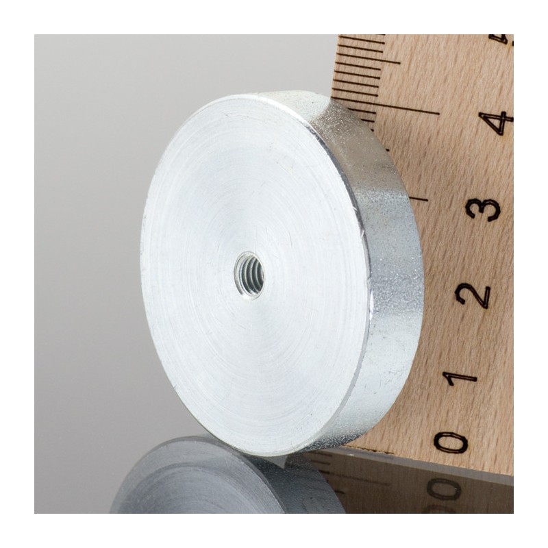 Magnet oală diam. 40 x înălțime 8 mm cu filet interior M5-6H
