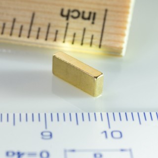 Magnet neodim bloc 10x4x2 Au 80 °C, VMM10-N50