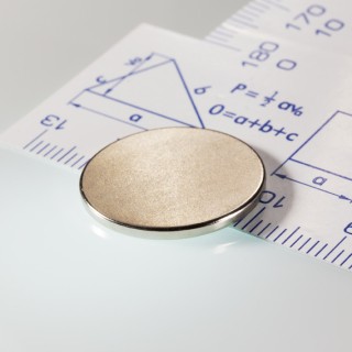 Magnet neodim cilindru cu diam.20x1,5 N 80 °C, VMM4-N35