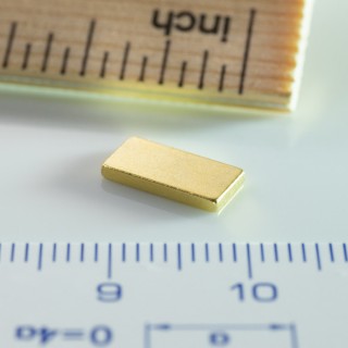 Magnet neodim bloc 10x5x1,2 Au 80 °C, VMM10-N50
