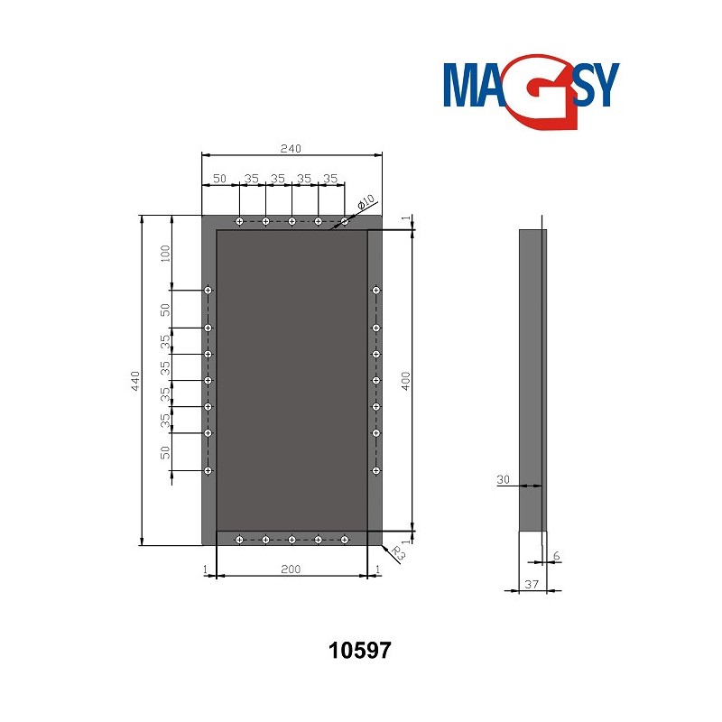 Ușiță magnetică 200x400 mm