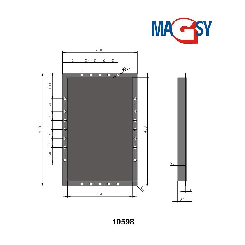 Ușiță magnetică 250x400 mm