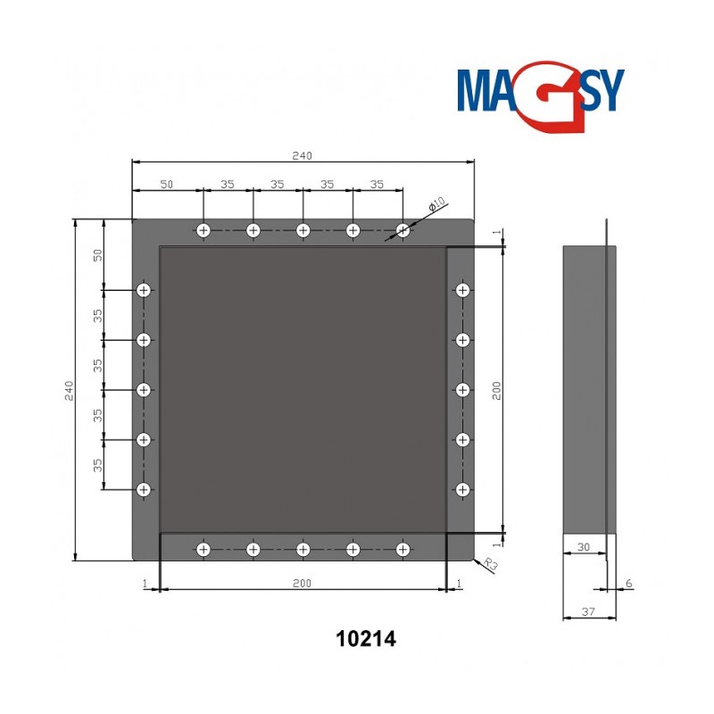 Ușiță magnetică 200x200 mm