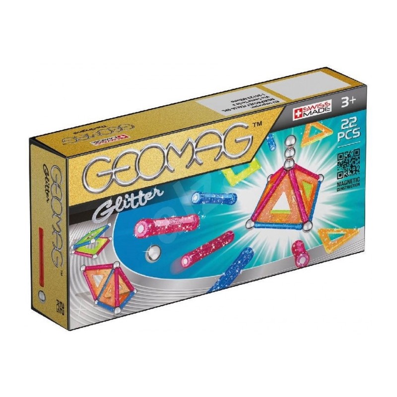 Set magnetic de construcții GEOMAG Glitter 22 piese