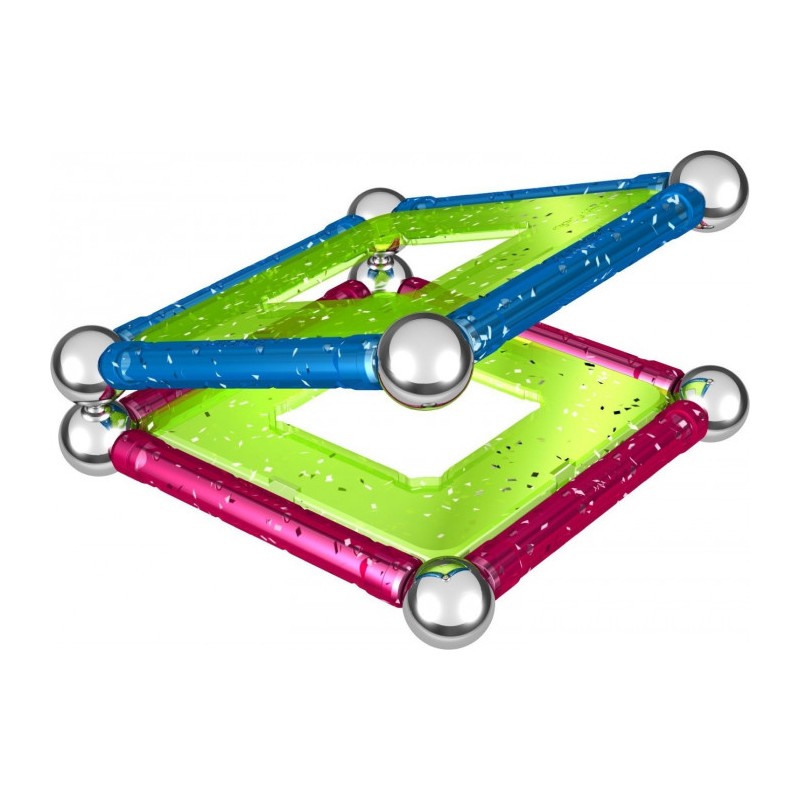 Set magnetic de construcții GEOMAG Glitter 22 piese