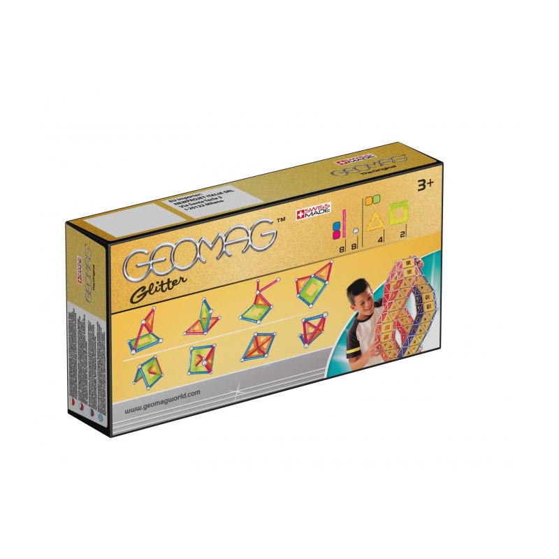 Set magnetic de construcții GEOMAG Glitter 22 piese