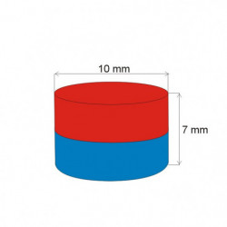 Magnet neodim cilindru cu diam.10x7 N 80 °C, VMM7-N42