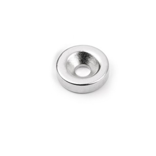 Magnet neodim cilindru cu gaură pentru șurub cu cap înecat diam. 15 x 4,5 x 4 N 80 °C, VMM4-N35