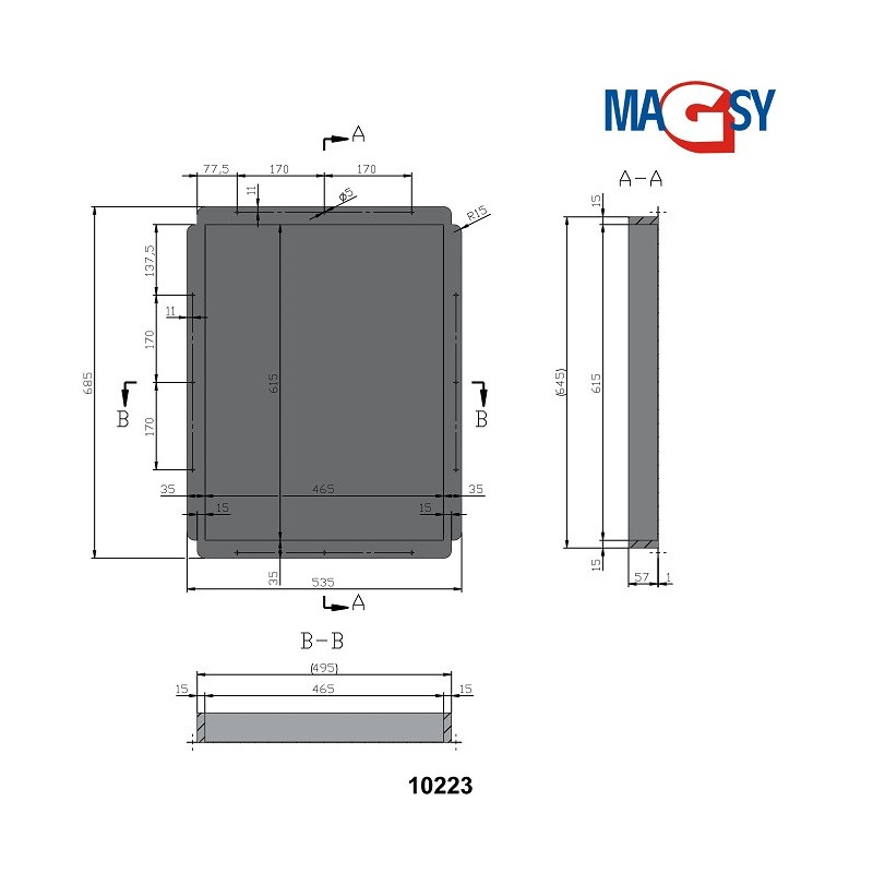 Ușiță magnetică UP 500x660;mm