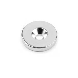 Magnet neodim cilindru cu gaură pentru șurub cu cap înecat diam. 23 x 4 N 80 °C, VMM4-N35