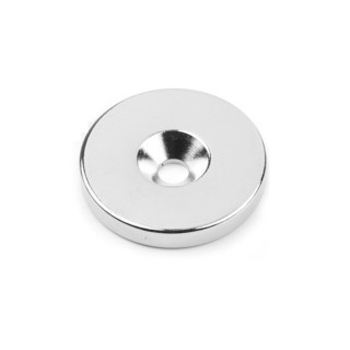Magnet neodim cilindru cu gaură pentru șurub cu cap înecat diam. 27 x 4 N 80 °C, VMM4-N35