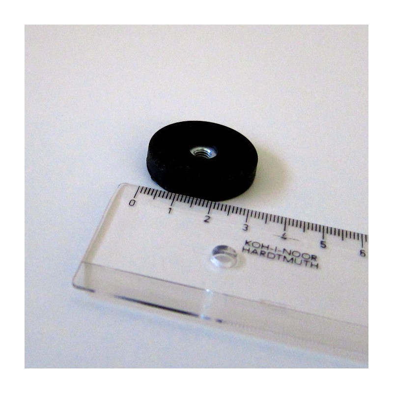 Magnet oală cauciucat diam. 31x6-M5-6H