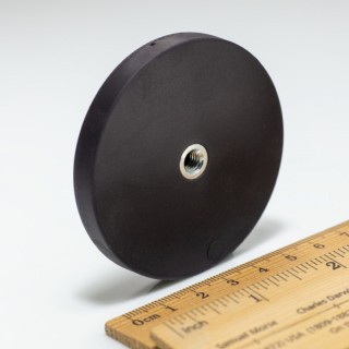 Magnet oală cauciucat diam. 66x8,5-M6-6H