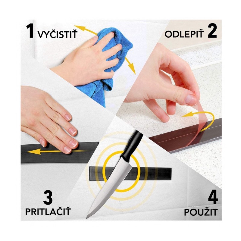 Bandă magnetică autoadezivă nu doar pentru cuțite, lungime 30 cm