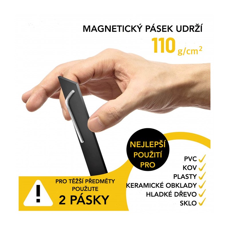 Bandă magnetică autoadezivă nu doar pentru cuțite, lungime 30 cm