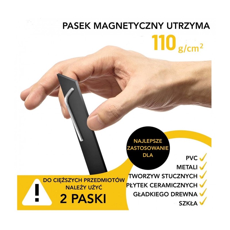 Bandă magnetică autoadezivă nu doar pentru cuțite, lungime 30 cm