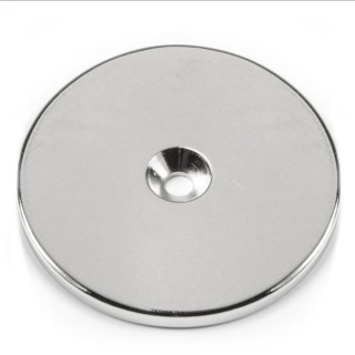 Magnet neodim cilindru cu gaură pentru șurub cu cap înecat diam. 50 x 4 N 80 °C, VMM4-N35