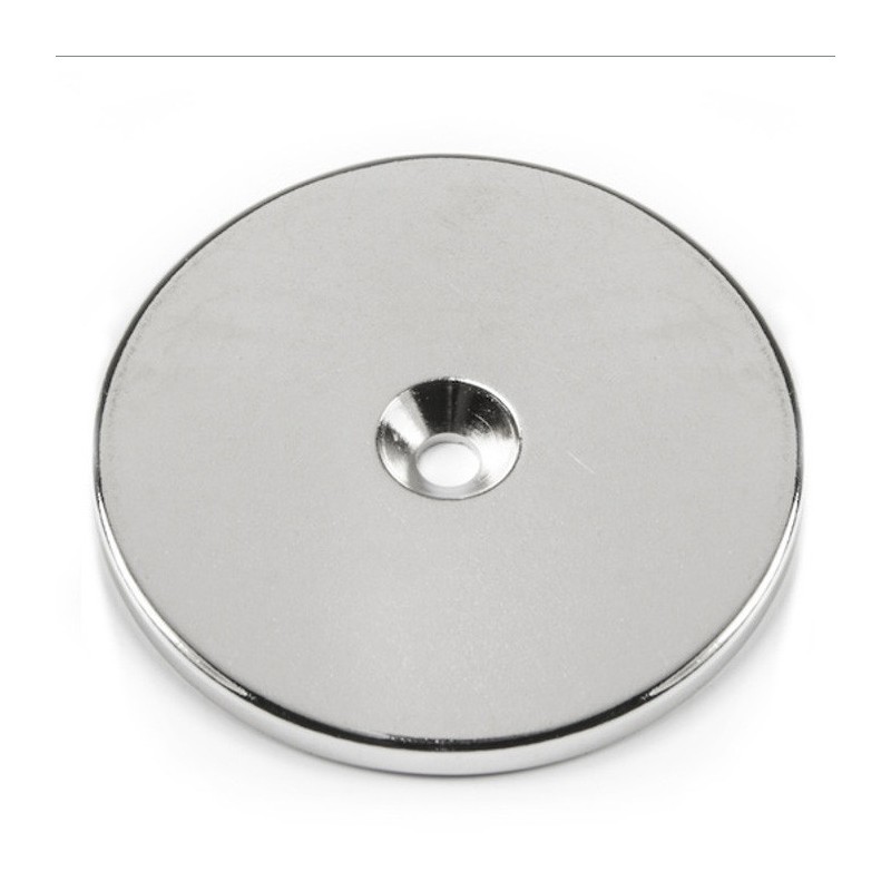 Magnet neodim cilindru cu gaură pentru șurub cu cap înecat diam. 50 x 4 N 80 °C, VMM4-N35