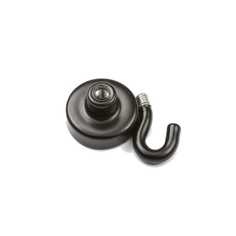 Oală magnetică cu cârlig (cârlig magnetic) diam. 20 N neagră