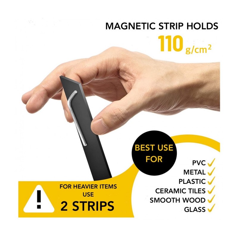Bandă magnetică autoadezivă nu doar pentru cuțite, lungime 30 cm
