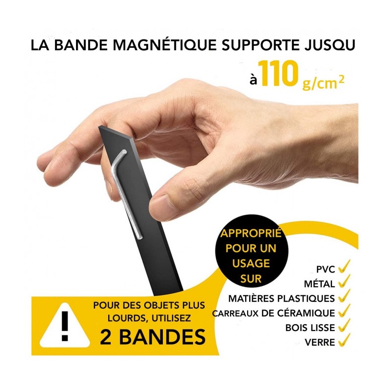 Bandă magnetică autoadezivă nu doar pentru cuțite, lungime 30 cm