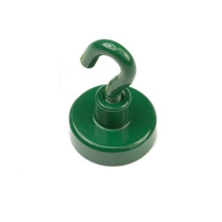 Oală magnetică cu cârlig (cârlig magnetic) diam. 20 N verde