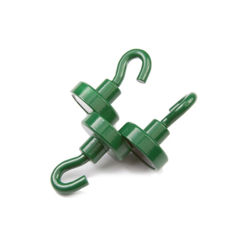 Oală magnetică cu cârlig (cârlig magnetic) diam. 20 N verde