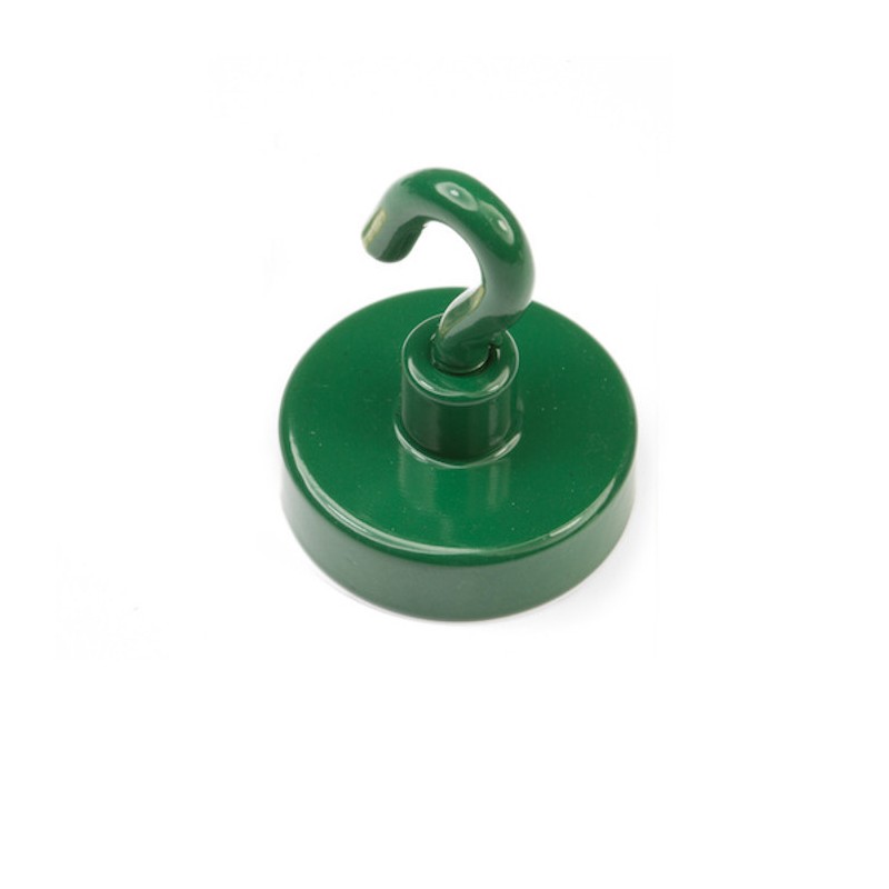 Oală magnetică cu cârlig (cârlig magnetic) diam. 25 N verde