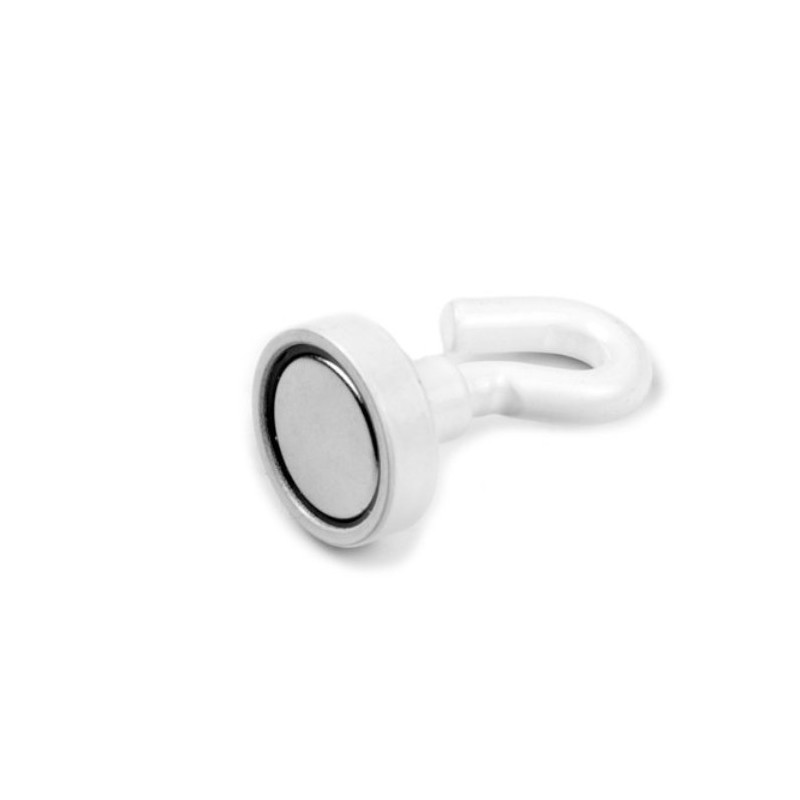 Oală magnetică cu cârlig (cârlig magnetic) diam. 16 N alb