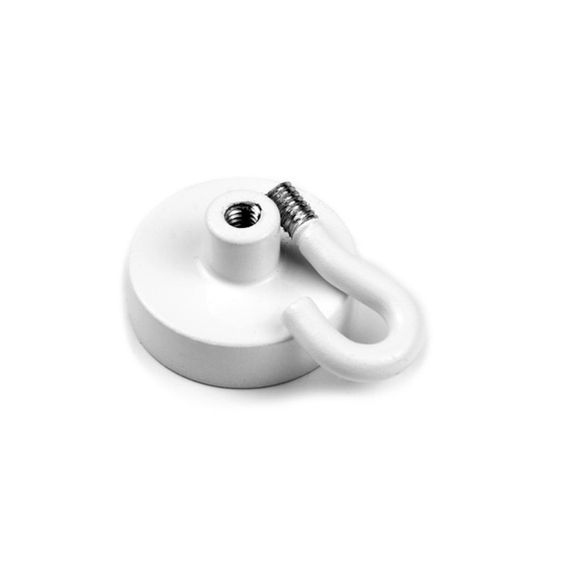 Oală magnetică cu cârlig (cârlig magnetic) diam. 25 N alb