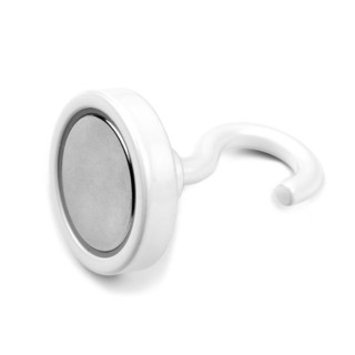 Oală magnetică cu cârlig (cârlig magnetic) diam. 32 N alb