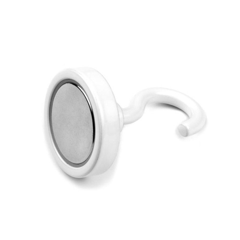 Oală magnetică cu cârlig (cârlig magnetic) diam. 32 N alb